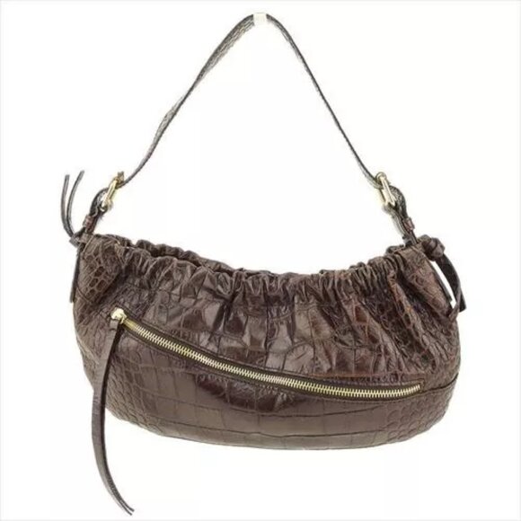 Francesco Biasia Bag Handbag Brown Embossed leather Woman Authentic